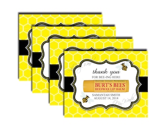 Bumble Bee Favor Cards-Baby Shower/Birthday & Decorations-DIGITAL DOWNLOAD