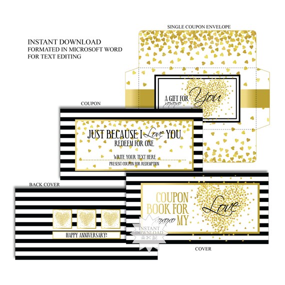 love coupons printable coupon book personalized coupon gifts coupon gift book