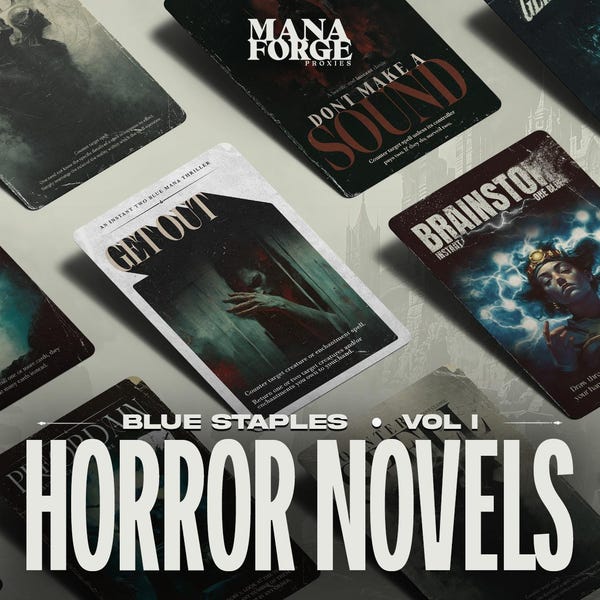 Vintage Horror Novels Blue Staples - Vol II | EDH Staples Proxy Pack | Commander Playtest Cards