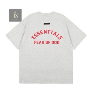Camiseta Essencial Fear of God, Casual, Estilo Streetwear, Unissex, Tamanho Grande, Moderna, Cores Neutras imagem 5