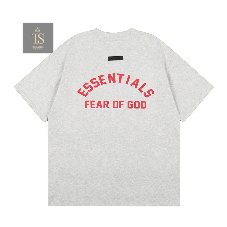 Camiseta Essencial Fear of God, Casual, Estilo Streetwear, Unissex, Tamanho Grande, Moderna, Cores Neutras imagem 5