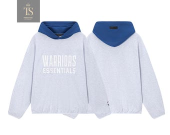 Unisex Varsity Pullover Cozy Blue & Gray Sweatshirt