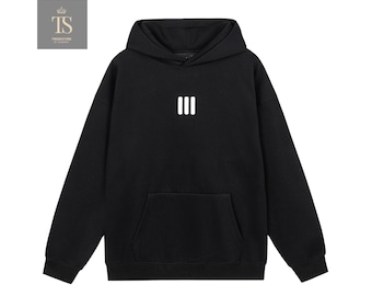 Minimalist Black Hoodie Streetwear Pullover