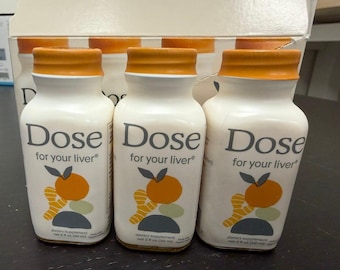 DOSE Organic Liver Support Shots | Turmeric, Milk Thistle, Ginger, Orange (2 fl oz)