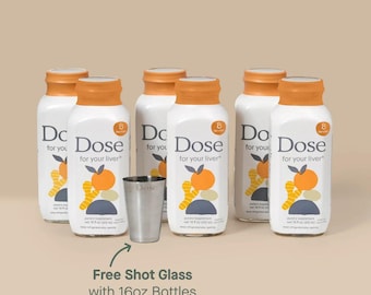 DOSE Liver Support Shots – Organic Milk Thistle, Turmeric, Dandelion Ginger (16oz)