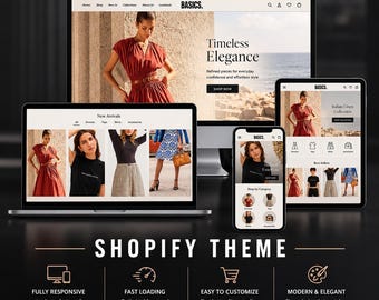 Modern Shopify Theme | Responsive Fashion Ecommerce Design (Minimal Boutique)