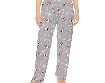 Damen Pyjama Hose - Hip Hop Weihnachtsmann Urlaub - Grau