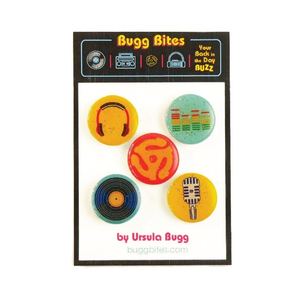 Retro Music Magnet Sets - Refrigerator Magnets - Home - Office - School