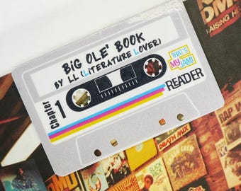Unique Cassette Tape Magnetic Bookmark - Funny Gift for Readers