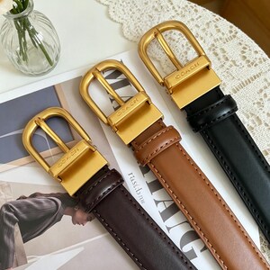 Coach Black Leather Belt Women Gold Buckle - Etsy display picture 1