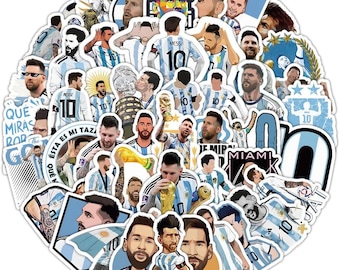 Llone Stickers 53Pcs, World Cup 2026 Soccer Vinyl Decals, Waterproof Laptop, Water Bottle Decal Set for Fans & Kids