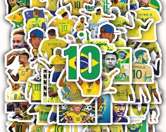 Neymars Stickers Sheet Jr| Vinyl Decals for Laptop, Water Bottle, Scrapbook 40 designs (4 Full Sheets)