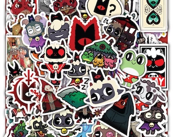 Cult of the Sticker Sheet Lamb, Waterproof Vinyl Decals for Laptops 40 designs (4 Full Sheets).