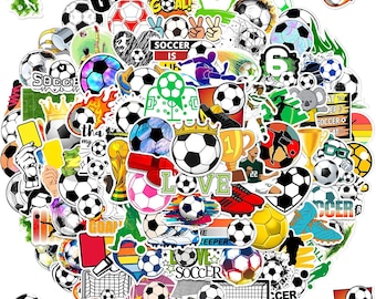 Soccer Stickers, World Cup 2026 Party Favors, Waterproof Vinyl Decals (100 Pcs)