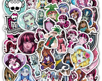 Monster Sticker Sheet High -Waterproof Vinyl Decals for Laptops 40 designs (4 Full Sheets)