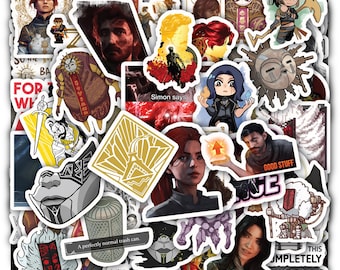 RPG Expedition Sticker Sheet-Waterproof Vinyl Decals for Laptops 40 designs (4 Full Sheets)