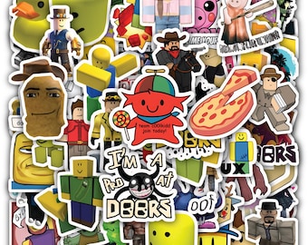 Robx Mix Stickers Sheet-Gamer Meme Vinyl Decals for Laptop, Gifts 40 designs (4 Full Sheets)
