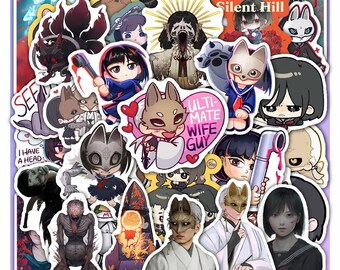 Silent Hill F Sticker Sheet – Horror Game Fan Creepy Vinyl Decals 40 designs (4 Full Sheets)