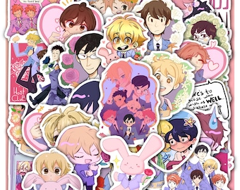Ouran Host Club Sticker Sheet –Vinyl Decals 40 designs (4 Full Sheets)