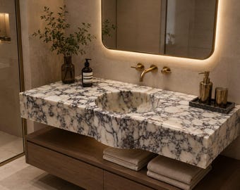 Calacatta Viola Marble Sink: Unique Elegance and Natural Beauty