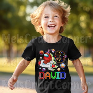 Personalized Birthday Shirt, Gaming Toddler Shirt, Custom Name and Age Youth T-shirt, Gameboy Graphic Tees, Birthday Girl Shirt