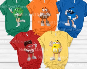 Family Party Matching Outfit, Comfort Colors Shirt, Funny Halloween Costume, M Chocolate Candy T-shirt, Group Candy Tee,Sweet Birthday Shirt