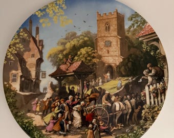 Vintage Coalport “The Wedding” Plate – The Tale of a Country Village