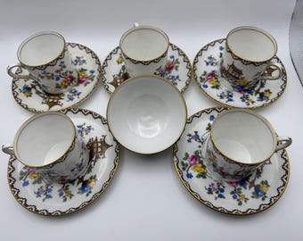 Vintage Aynsley Fine Bone China Tea Set (Floral Pagoda Pattern, England)