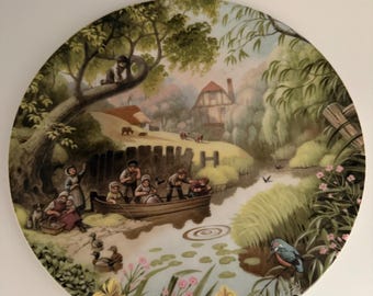 Vintage Coalport “The Old Mill Stream” Plate – The Tale of a Country Village