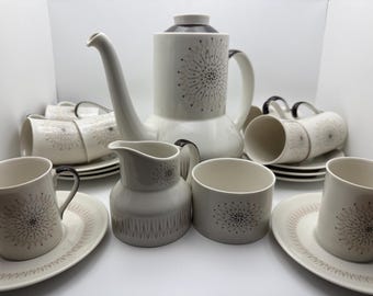 Royal Doulton Morning Star TC1017 Coffee Set (Fine Bone China, Made in England)