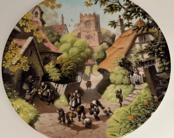 Vintage Coalport “Village School” Plate – The Tale of a Country Village