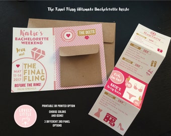 Dernier vol avant le ring Ultimate Bachelorette Party Invitation week-end / soirée - Lovely Little Party