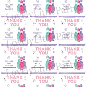DIY Printable Bowling Party Themed Favor Tags - Lovely Little Party - Etsy