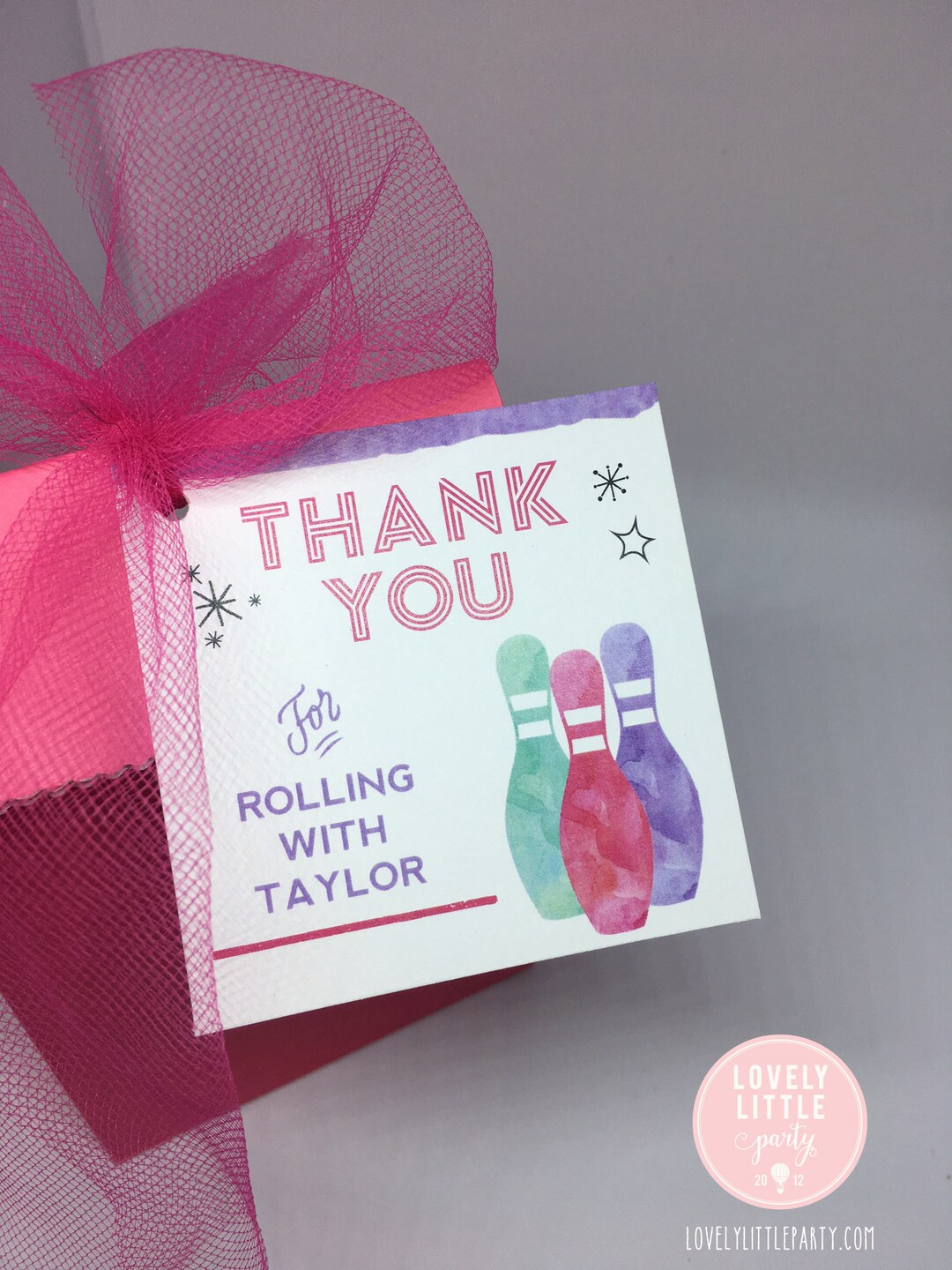 DIY Printable Bowling Party Themed Favor Tags - Lovely Little Party - Etsy