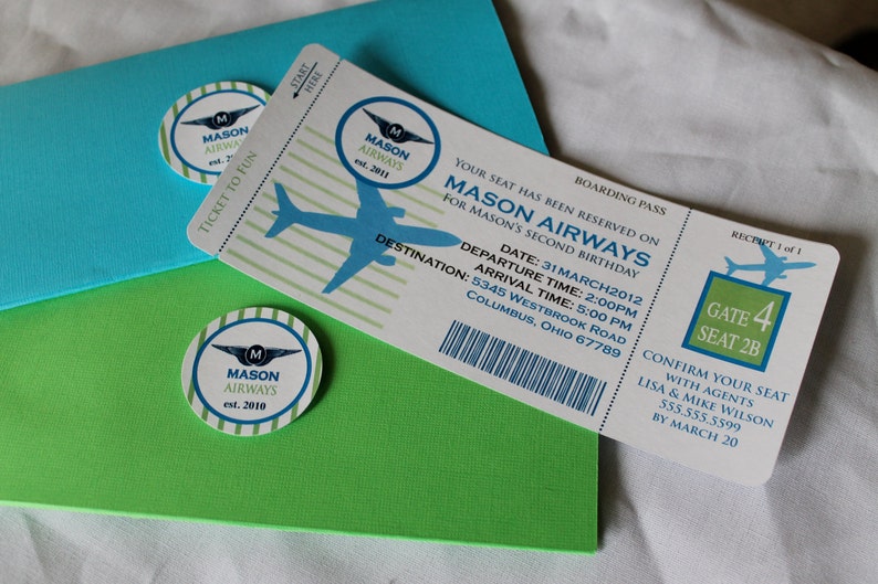 DIY Printable AIRPLANE Birthday Invitation Kit Invite AND | Etsy