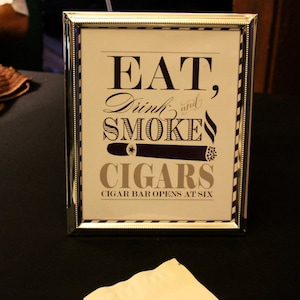 Printable CIGAR BAR Sign You Choose Color Lovely Little Party - Etsy