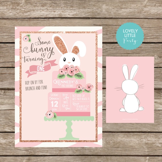 DIY Printable Some Bunny Invitation, Some Bunny is turning one, some bunny theme, bunny birthday theme