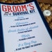 PRINTED Groom's Day of Survival Kit 4 Piece Set - Etsy