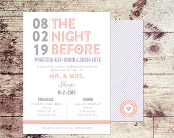 The Night Before Rehearsal Dinner Invitation DIY Printable -  Lovely Little Party