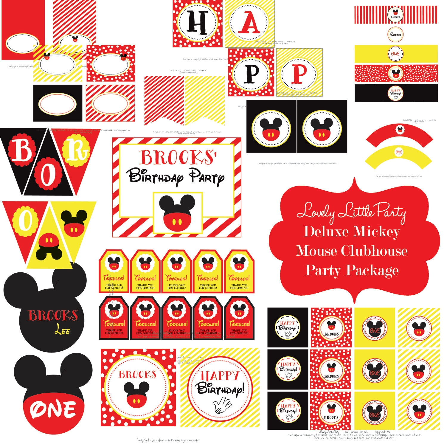 Printable Deluxe Mickey Mouse Clubhouse Inspired Birthday | Etsy