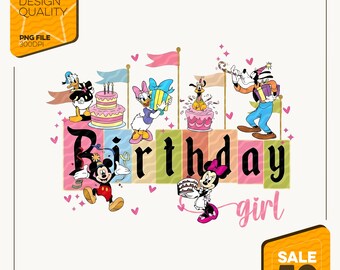 Custom Disney Birthday PNG | Mickey Birthday Design | Disney Birthday Girl | Birthday Squad | Disney Best Birthday Ever Party Tee