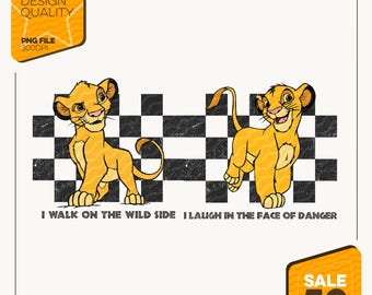 Cammino sul lato selvaggio Il Re Leone PNG / Simba Disney Animal Kingdom Download digitale / Twin Boys Safari PNG