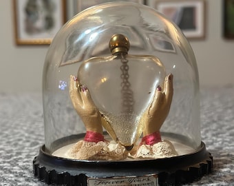 Vintage Schiaparelli's Babs Creation Forever Yours Perfume Bottle and Dome