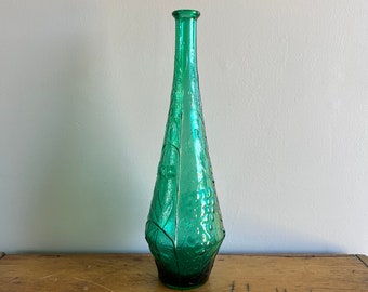 Vintage Green Empoli Vase Decanter Bottle