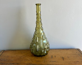 Vintage Amber Empoli Vase Decanter Bottle