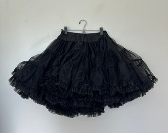 Vintage Black Extra Full Crinoline Partners Please Can-can