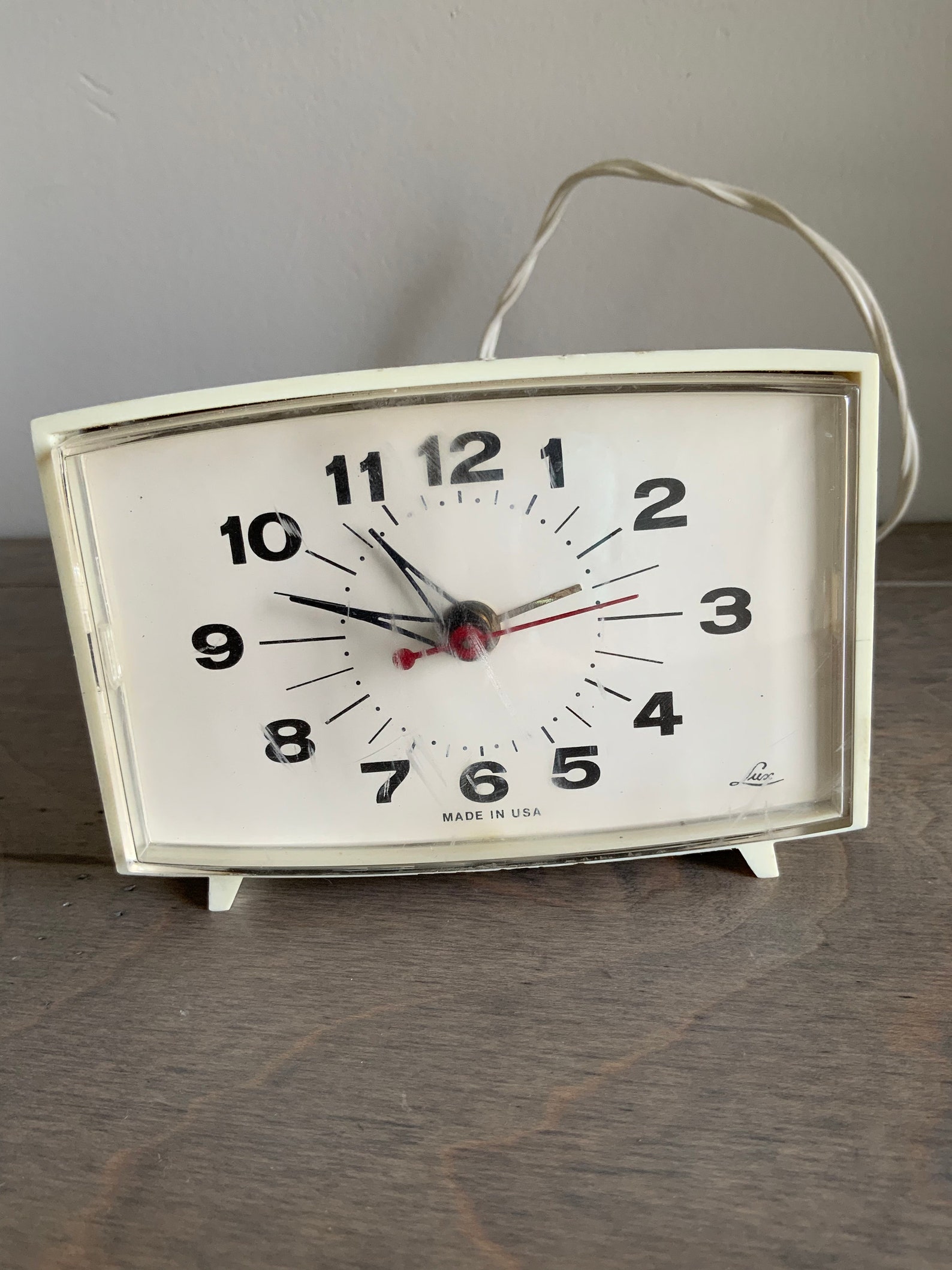Vintage Lux Mid Century Electric Alarm Clock Made in USA Etsy