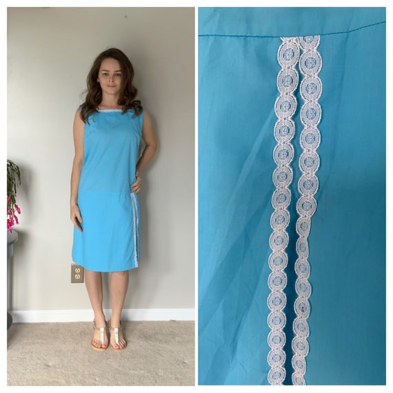 1960’s Mod Cotton Skort Skater Dress Breezy Summer