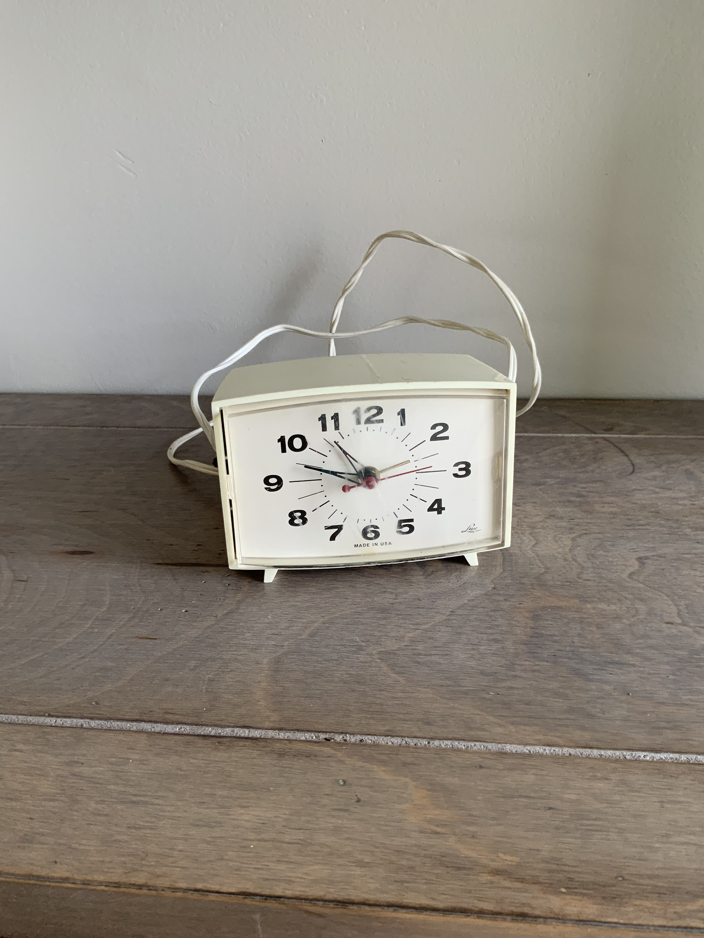 Vintage Lux Mid Century Electric Alarm Clock Made in USA Etsy