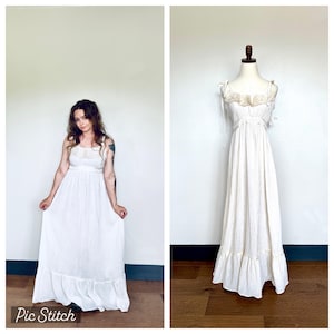 RARE Vintage 1970’s Dead Stock Gunne Sax Prairie Maxi Dress 70’s Cottagecore Sundress Summer Dress